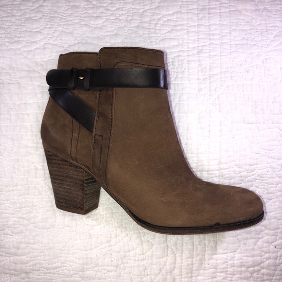 FRANCO SARTO Dotty Ankle Boots Tan Leather Sz 9 - Picture 2 of 14